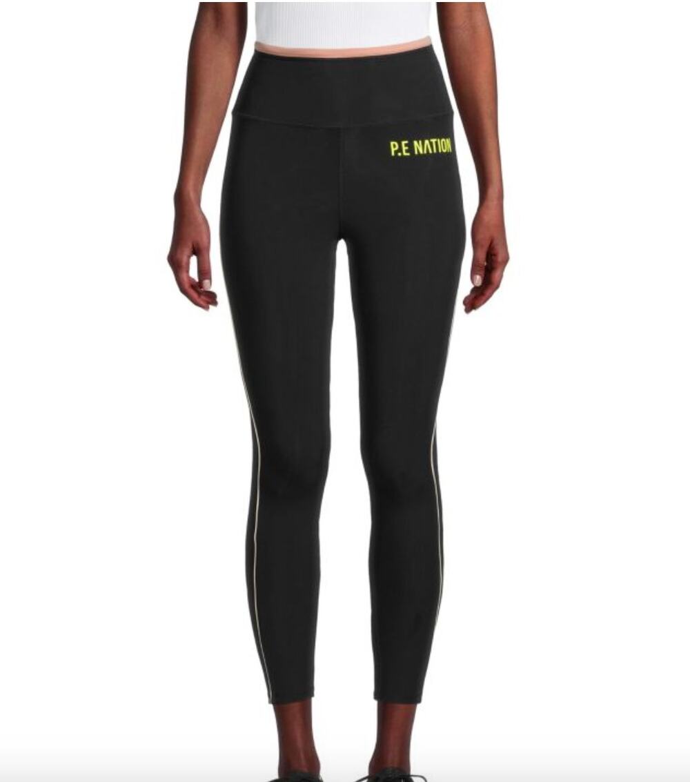 P.E Nation Women's Size Large Black Match Play Stretch-Bamboo Leggings